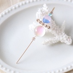 イヤーフックピアス《blue＆pink》