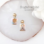 antique Perfume bottle ✵ 香水瓶 の ピアス イヤリング    アシンメトリー《 スパンコール パステル  》