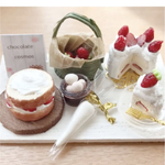 ミニチュア　手作り苺のショートケーキセット