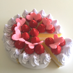 フェルトのおままごと       苺のホールケーキ！季節限定桜ハート！