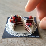 ミニチュア　ミックスベリーダークチョコレートケーキ