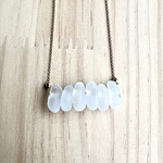 14kgf／ シーグラスネックレス_white