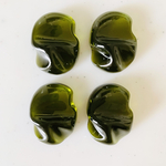 Clear Green Water Bean Oval Cabochons