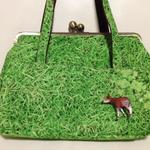 オカピの庭 がまぐちバッグ特大