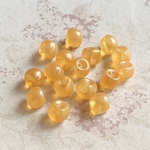 【6㍉ 30個】ガラス製 鈴丸チェコビーズ＊opal orange＊オパールオレンジ＊スズマル＊