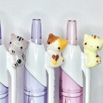 ①猫たちの単色ボールペン黒0.5mm