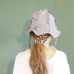 Anone『linen tulip hat』日本製綿麻チューリップハット  / ネイビー