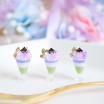 紫陽花ゼリーの抹茶パフェ　ミニチュア　