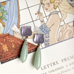 lavender tulip pierce / earring