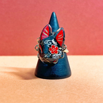 梅の咲く黒狐 の 指輪(フリーサイズ)