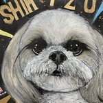 シーズー壁掛けアート