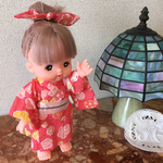 メルちゃん　浴衣と帯、髪飾りのセット