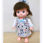 送料無料　長袖　花柄　刺繍　ワンピース　メルちゃん　ソランちゃん