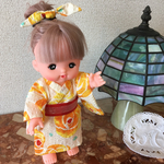 メルちゃん　浴衣と帯、髪飾りのセット