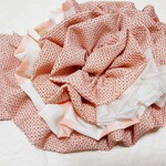 【ロング】ワンタッチ帯　くらわんローズ　サーモンピンク鹿子1　浴衣帯　作り帯　