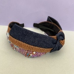 オーダー2点　CANDY様　専用♡LINTON TWEED♡大人のための結びリボンカチューシャ♡ラフィア