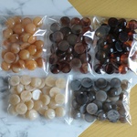 SALE おまけ2個付き！ [10個]5色べっこう風 カボション 貼り付けパーツ