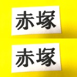 【２枚セット】お名前アイロンワッペン★ワク無し★刺繍