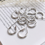4pcs[14kgpシルバー] シンプル フープ ピアス m644
