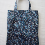 ぺったんこバッグ*リバティ*Wiltshire*ネイビー*ビニコ*32×28㎝