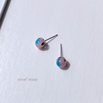 キャンディジェイド　天然石一粒ピアス/サージカルステンレス