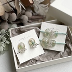 earring ♡mama & kids set♡ green🍏