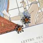 blood orange heart pierce / earring