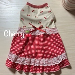 完成品犬服M☆Cherry🍒ワンピース（28/40/33）