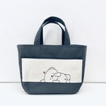 コロンとしている手提袋