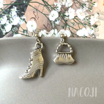 おしゃれ番長のピアス　ハイヒールブーツ＆ハンドバッグ