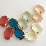  樹脂ストーン10×14mmオーバル・MIXカラーJ 10こ入り