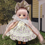オビツ11サイズ　紫の小花柄セット