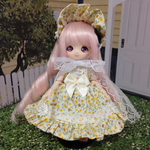 オビツ11サイズ　黄色の小花柄セット