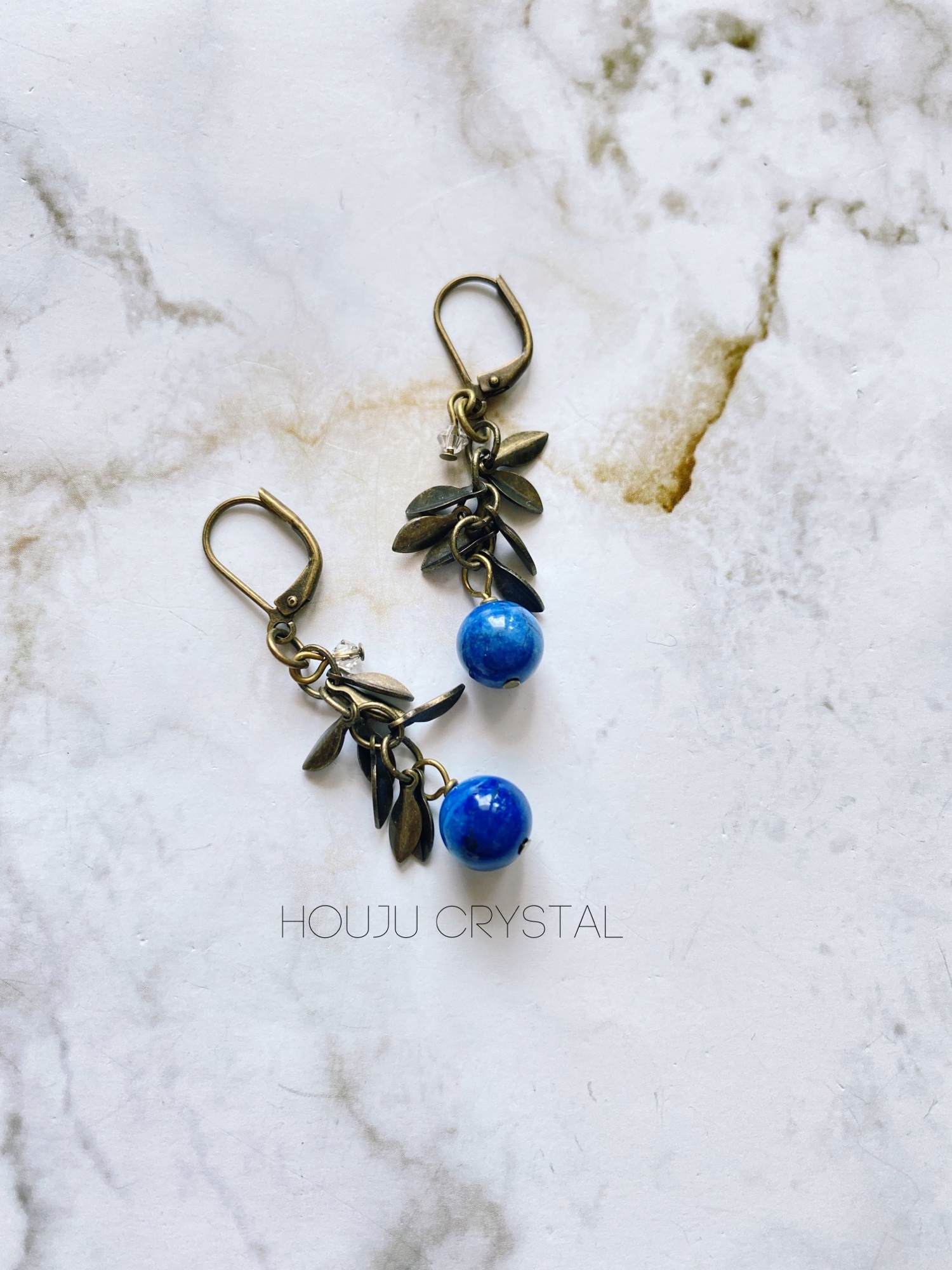 スモーキークォーツとアメジストのピアス - Houju Crystal | minne 
