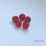 ＊専用＊　あみぐるみ　ミニミニりんご　約2cm 5点セット