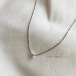 【 金属アレルギー対応 】サージカルステンレスネックレス SWAROVSKI キューブ つけっぱなし