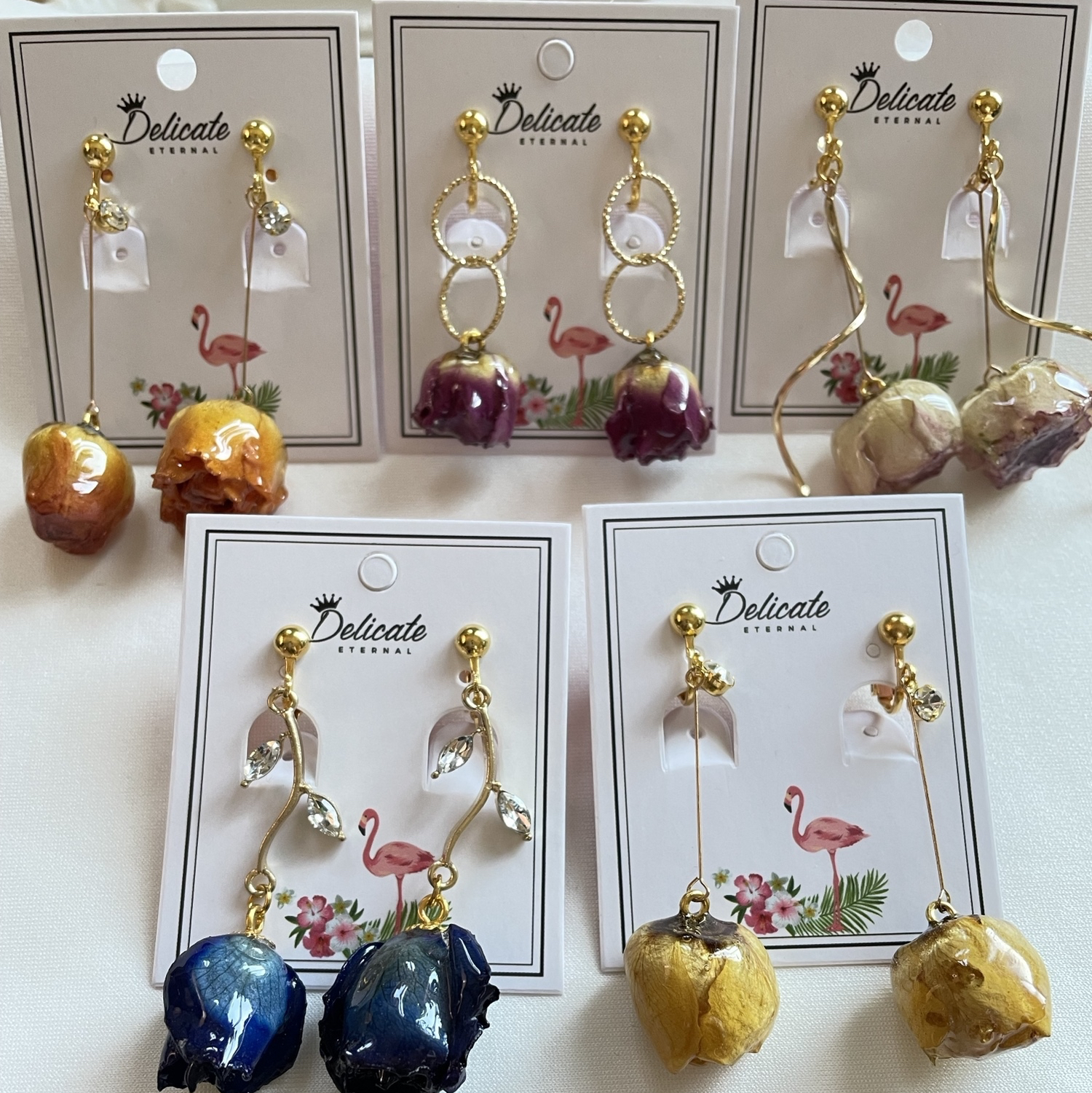 ビオラピアス❁¨̮ Zoule ピアス ゾーラ：FLOWER LETTER SERIES flower letter2 花