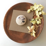 刺繍ブローチ　紫陽花