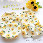 犬服＊冷感！ひまわりメッシュ
