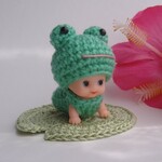 キューピー☆ハイハイカエルちゃん♡　人形 編みぐるみ　Kewpie　doll 