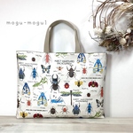 ☔️雨の日の防水ラミネートレッスンバッグ🐞昆虫　