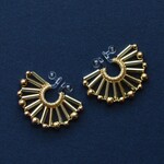 fanfan  (gold) ノンホールピアス【送料無料】