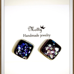 ブラックシェルピアス/イヤリング  ラタン