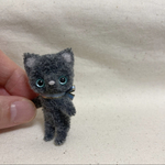 二足歩行　グレーの猫ちゃん　モールアート　モールベア 