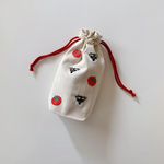 【オーダー品】シュナウザーとトマトの巾着ポーチ【18cm×10cmマチ4cm】