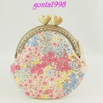気持ち華やぐがま口ポーチ☆（小）（口金8.5センチ）（花柄♡）