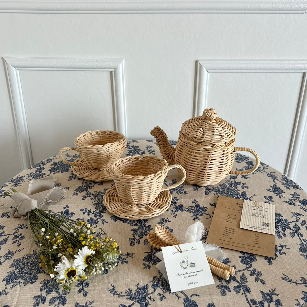 ラタンティーセット rattan おままごとセット - petitpas | minne