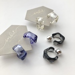 clear hoop × silver ball catch ∴ クリア フープピアス　シルバーボール　クリアフープ