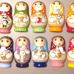 ❤hanamami様専用❤ マトリョーシカ型マグネット10個セット