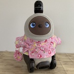 ラボット用　甚平　うさぎと桜　ピンク